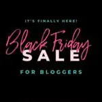 black friday sales on black background with colorful confetti black friday deals for bloggers