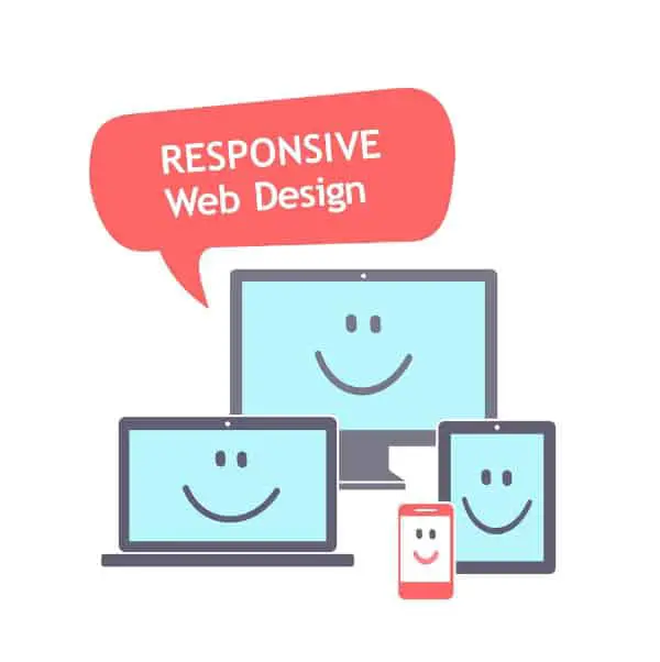 mobile friendly website and responsive web design graphics